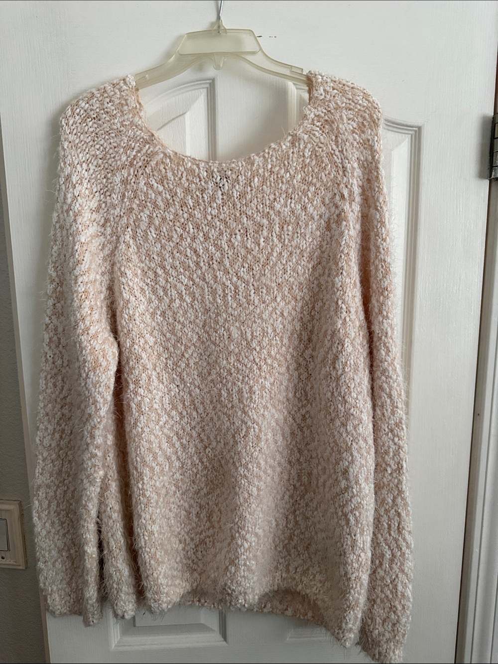 Buffalo David Bitton Cream Crewneck Textured Knit Sweater